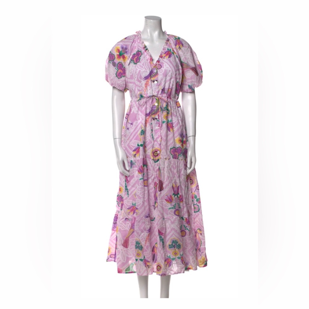 NEW BANJANAN Poppy Dress - Folk Lace Lavender